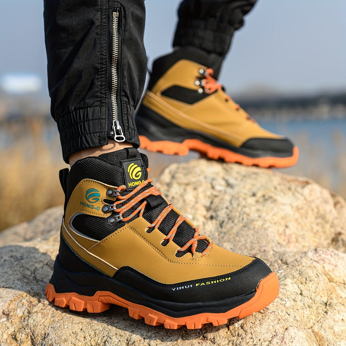 [Steel Toe Hiking Work Boots] Indestructible Steel Toe Mens Hiking Work Boots Safety Shoes Sneaker
