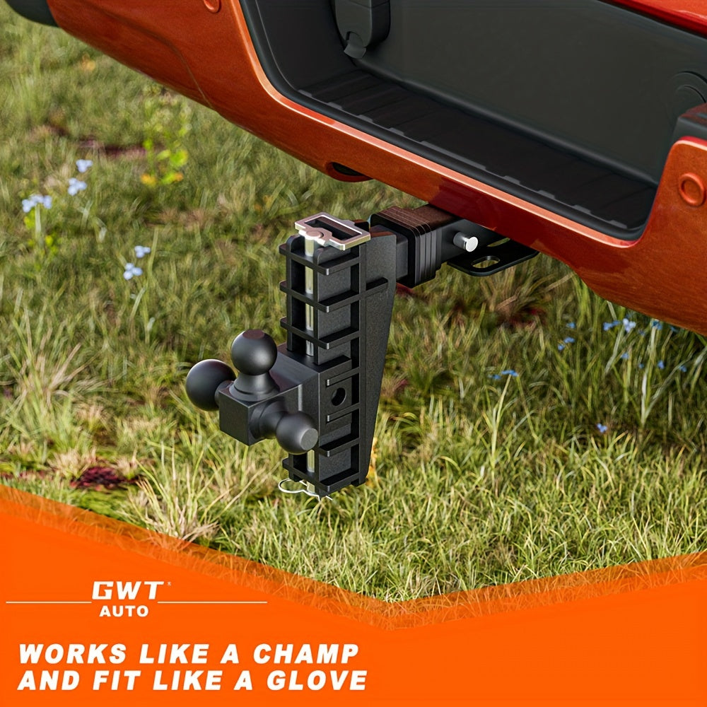 [8 Inch Drop Adjustable Hitch Receiver] Trailer Hitch 2.5 Inch Receiver 8 Inch Drop Adjustable Hitch Receiver Hitch