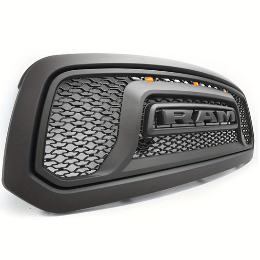 Rebel Grille For 2013-2018 Dodge Ram 2500 3500 Power Wagon Grill Replacement W/LED Lights&Letters Black