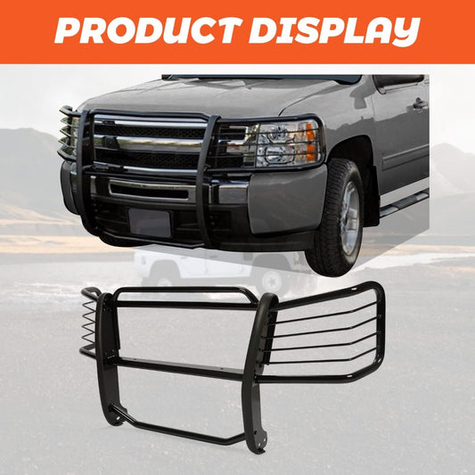 Brush Grille Guard Compatible with 2002-2006 Chevy Avalanche 1500 (with Body Cladding) Front Bumper Guard Protection Bull Bar Brush Push Bar Black Steel Power Coated